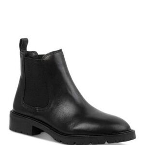 Steve Madden black genuine leather Chelsea boots baddie motorcycle streetwear